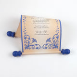 Floral Regency style wedding invitation scroll, formal invitation, optional box