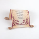 Floral Regency style wedding invitation scroll, formal invitation, optional box