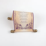 Floral Regency style wedding invitation scroll, formal invitation, optional box