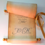 Custom parchment scroll, 8x19 inches paper, personalized with your own words, handmade