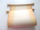 Extra wide blank parchment scroll, gold accents, 11x19" paper