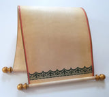 Santa's List Naughty and Nice on a scroll, blank scroll for hand written list, Nordic design Xmas scroll