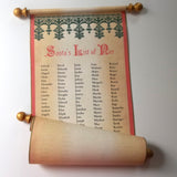 Santa's List of Nice personalized scroll, 8x21" wide aged parchment paper, up to 250 custom names