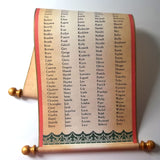 Santa's List of Nice personalized scroll, 8x21" wide aged parchment paper, up to 250 custom names