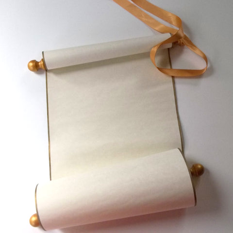 blank parchment scroll