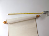 Blank cream parchment paper scroll - gold accents, 8x20" paper