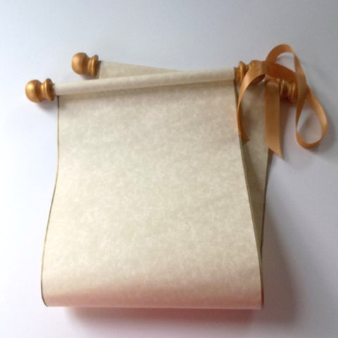 blank tan paper scroll