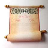 Santa's List of Naughty or Nice scroll, blank, decorative design
