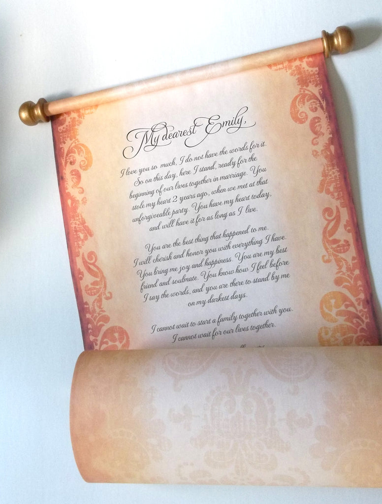 Costom Scrolls Large custom printed scroll with decorative border, 11x32