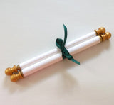 Santa's List of Naughty Nice scroll, 8x19 inches white paper, blank for hand written list, Nordic design