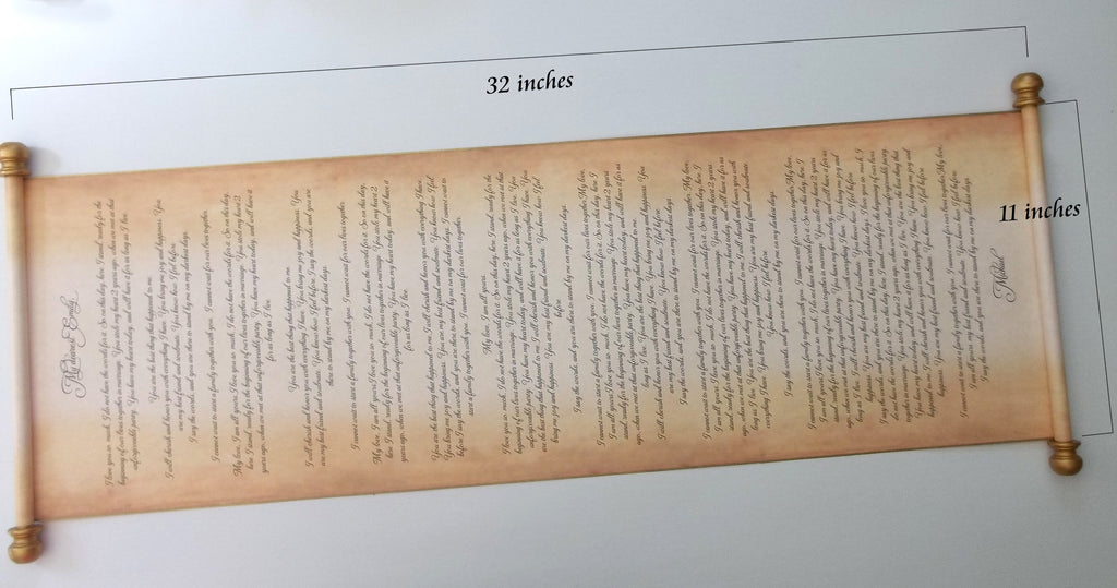 Wide Scroll Large custom printed scroll, 11x32