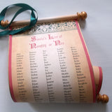 Santa's List of Naughty or Nice scroll, 250 names, decorative