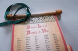 Santa's List of Naughty or Nice scroll, 250 names, decorative