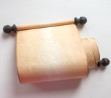 Regency design scroll for hand writing with brown and gold accents and optional gift box