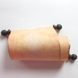 Regency design scroll for hand writing with brown and gold accents and optional gift box