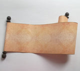 Regency design scroll for hand writing with brown and gold accents and optional gift box