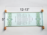Victorian Style Custom Message Scroll with Gold Accents, 5x12" paper, optional gift box