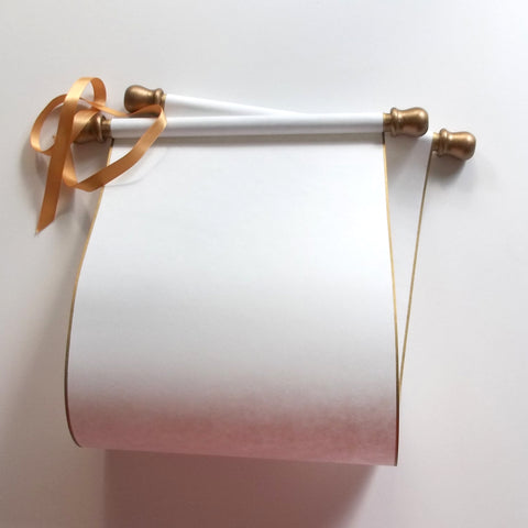 blank cream paper scroll