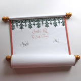 Santa's List of Naughty Nice scroll, 12x20 inches white paper, blank for hand written list, customized with title