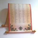 Santa's List of Nice Boys and Girls, 250 names scroll, acorn design