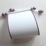 Blank white paper scroll with gift box for hand writing a personal message, 5x12" ridge textured paper