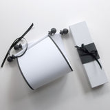Blank white paper scroll with gift box for hand writing a personal message, 5x12" ridge textured paper