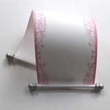 Pink royal princess paper scroll with silver accents and optional gift box