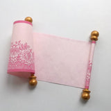 Blank mini scroll set on pink paper, for love letter, prom invitation, greeting, birthday gift, 3.5" wide paper, optional pillow box (Copy)