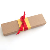 Blank aged paper scroll with red lace border, for your handwritten letter or message, 5x12" paper