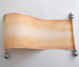 Blank scroll with silver accents, boxed - 5 inches wide paper, handmade