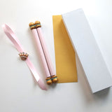 Royal princess scroll on pink paper with gold accents, optional gift box
