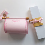 Royal princess scroll on pink paper with gold accents, optional gift box