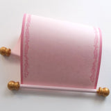 Royal princess scroll on pink paper with gold accents, optional gift box