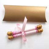 Blank mini scroll set on pink paper, for love letter, prom invitation, greeting, birthday gift, 3.5" wide paper, optional pillow box (Copy)