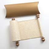 Blank mini paper scroll set, for love letter, prom invitation, greeting, birthday gift, 3.5" wide paper, optional pillow box