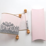 Blank mini scroll set on pink paper, for love letter, prom invitation, greeting, birthday gift, 3.5" wide paper, optional pillow box (Copy)