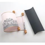 Blank mini scroll set on pink paper, for love letter, prom invitation, greeting, birthday gift, 3.5" wide paper, optional pillow box (Copy)