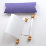 Blank mini paper scroll set, for love letter, prom invitation, greeting, birthday gift, 3.5" wide paper, optional pillow box