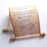 Decorative scroll with custom text