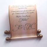 Decorative scroll with custom text