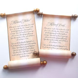 Set of two customized scrolls