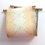 Blank Scroll in Green and Gold for Hand Writing and Calligraphy, 8x20 Paper