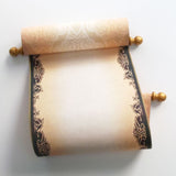 Blank Scroll in Brown and Gold for Hand Writing and Calligraphy, 8x20 Paper