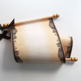 Blank Scroll in Brown and Gold for Hand Writing and Calligraphy, 8x20 Paper