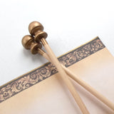 scroll finials close up