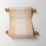 decorative scroll with gold accents, back