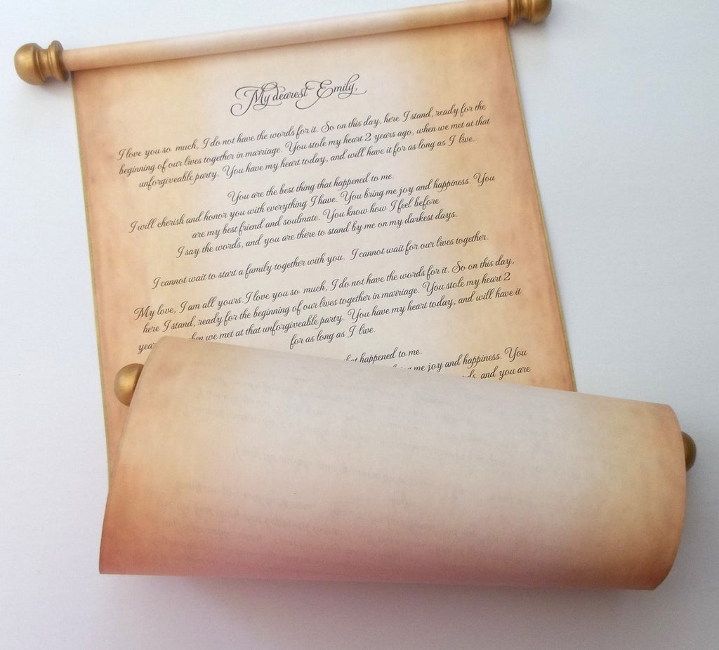 Wide Scroll Large custom printed scroll, 12x20