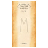 Custom vintage guest list scroll, gold accents, 11x21 inches aged parchment paper, personalized with name(s) and date