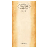 Custom vintage guest list scroll, gold accents, 11x21 inches aged parchment paper, personalized with name(s) and date