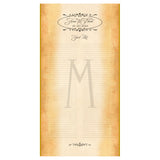 Custom vintage guest list scroll, gold accents, 11x21 inches aged parchment paper, personalized with name(s) and date